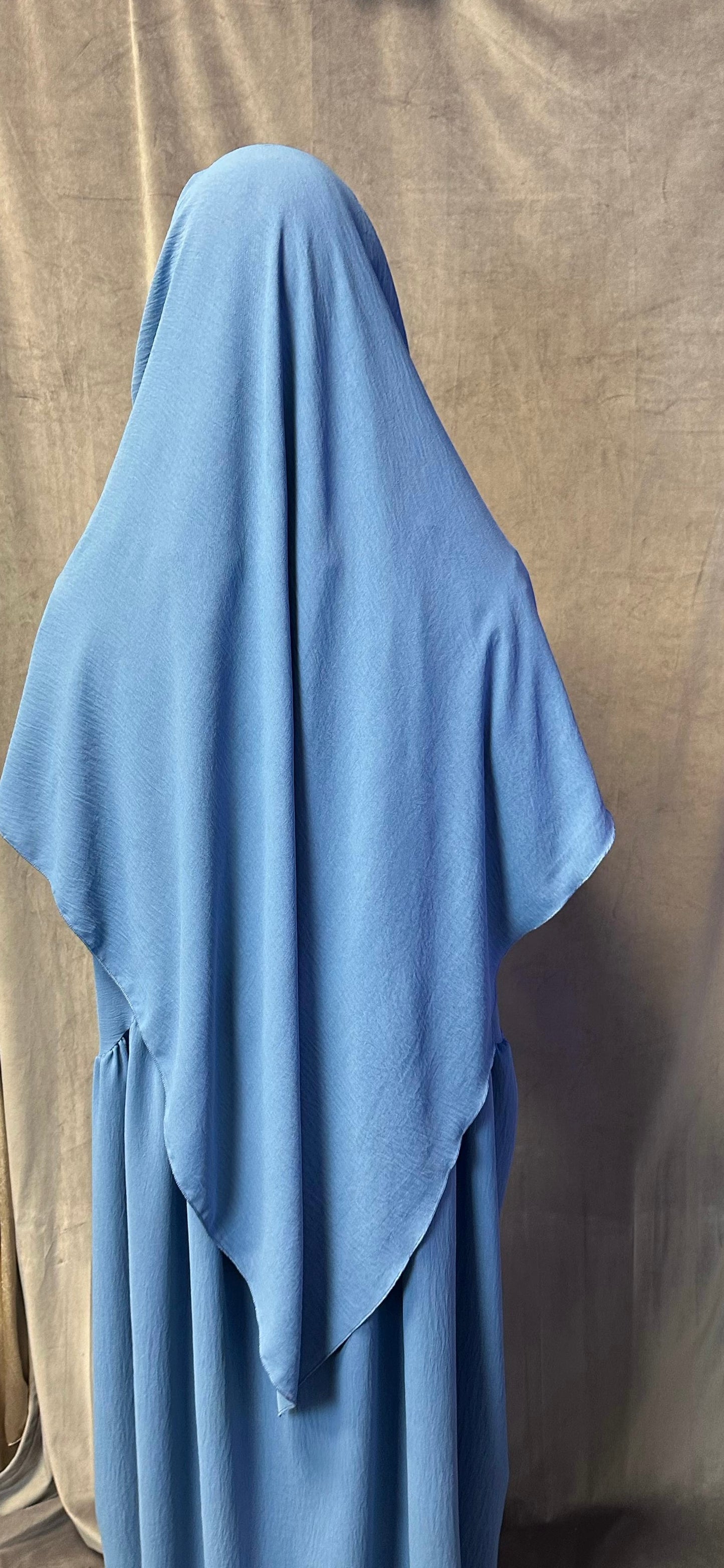 Ballon Abaya + Khimar Blau