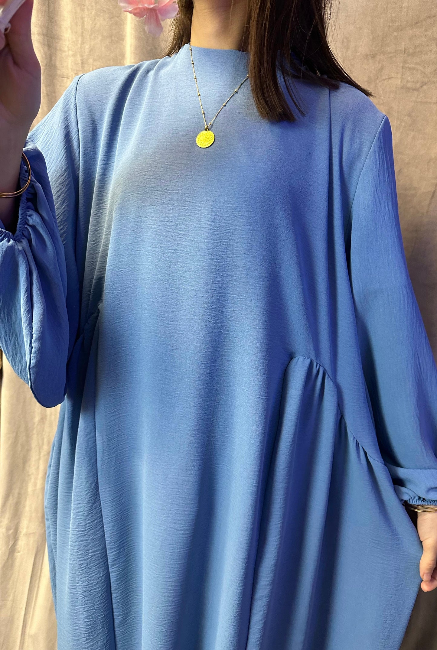 Ballon Abaya + Khimar Blau