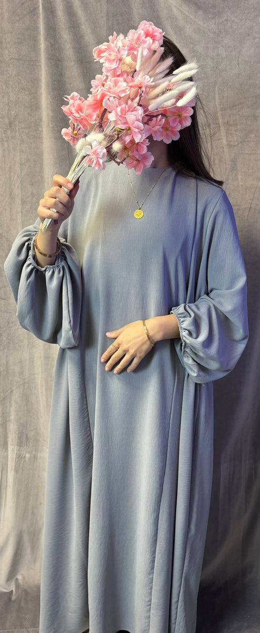 Ballon Abaya + Khimar Grau