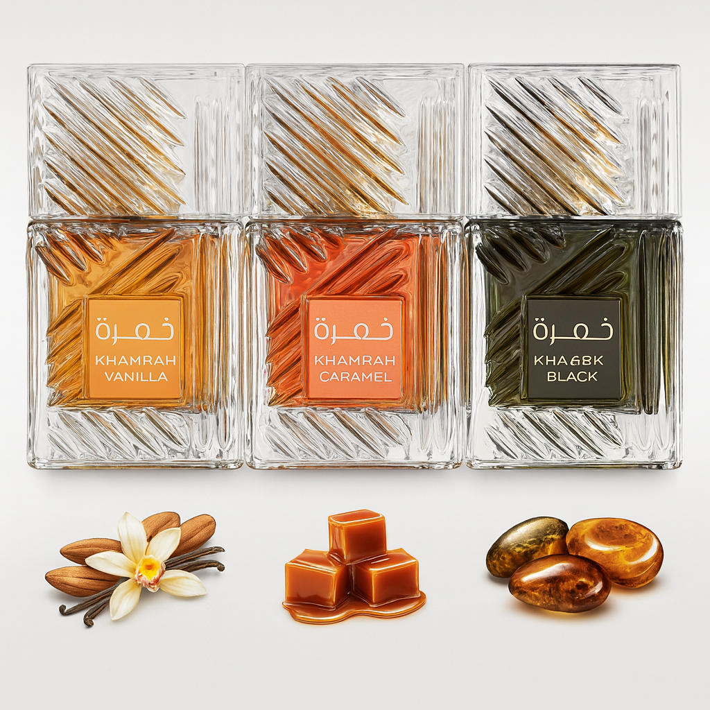 Khamrah Set 3x30ml Vanille,Caramel & Original BAREEQ