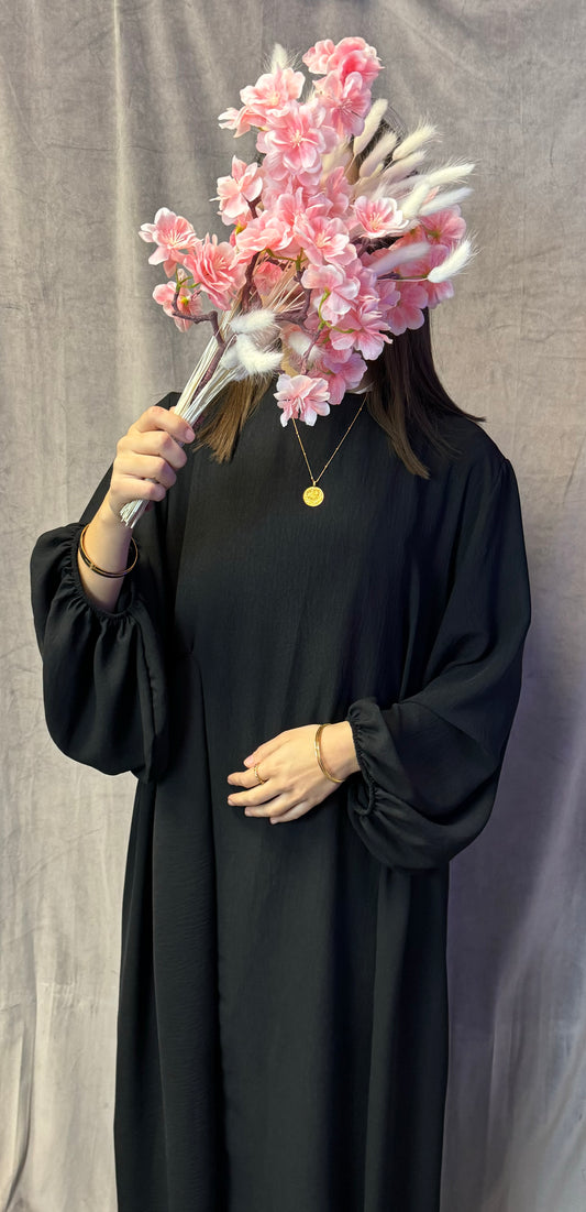 Ballon Abaya + Khimar Schwarz