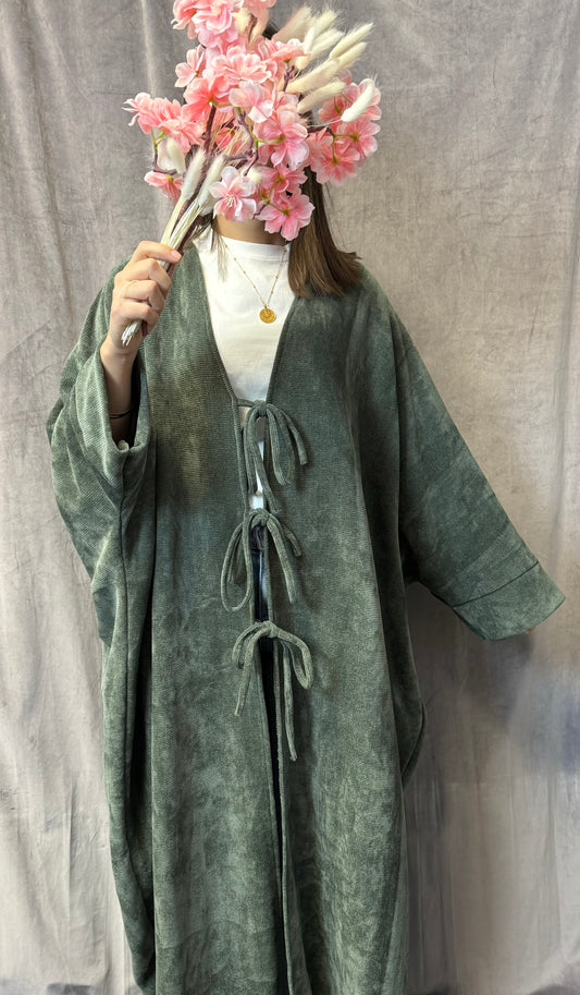 Abaya Maryuma Überziehkimono Grün