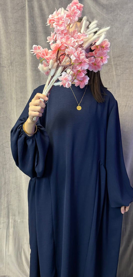 Ballon Abaya + Khimar Dunkelblau